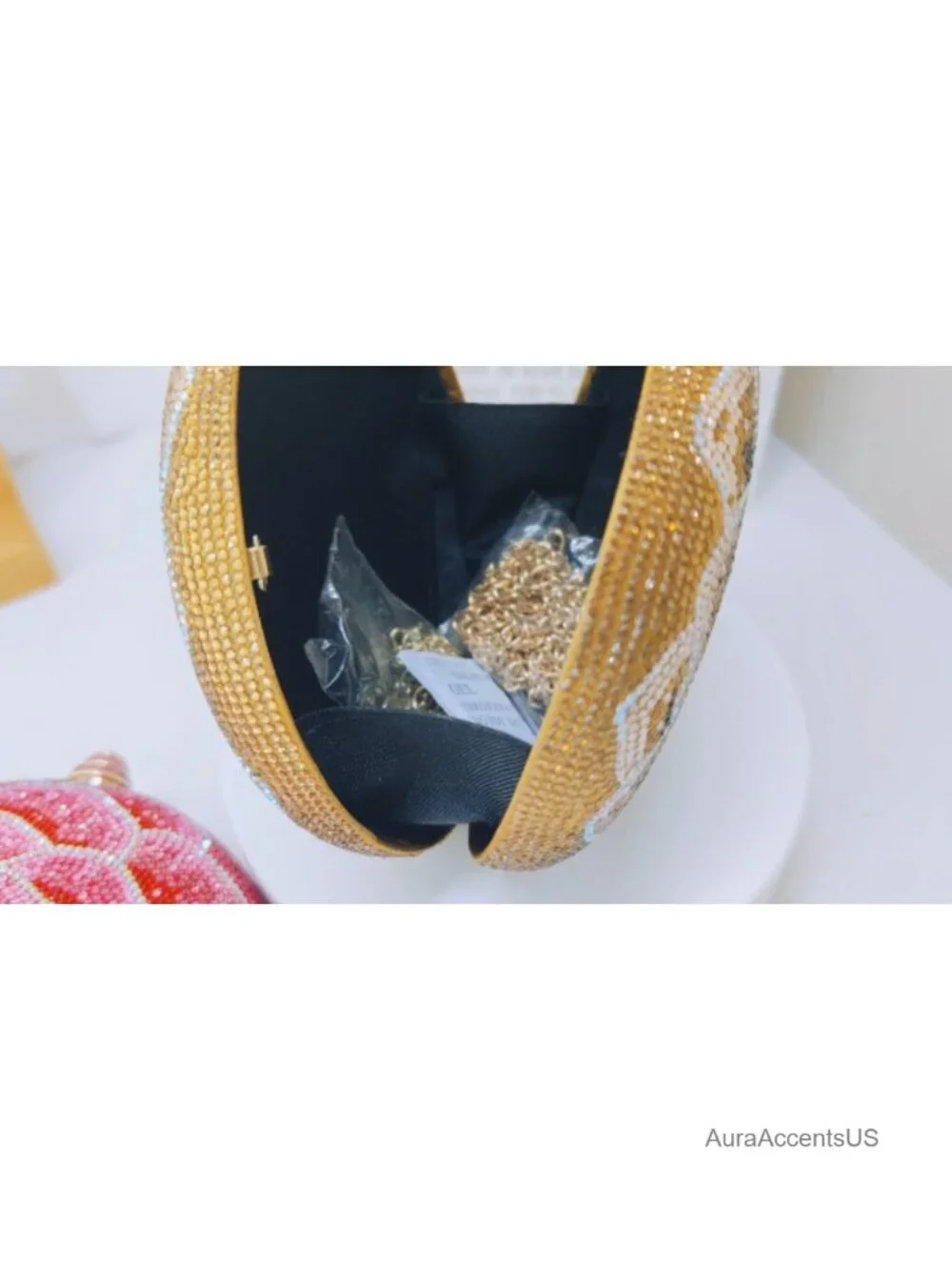 Boutique De FGG Rhinestone Clutch Purse Women Formal Crystal Evening Bag